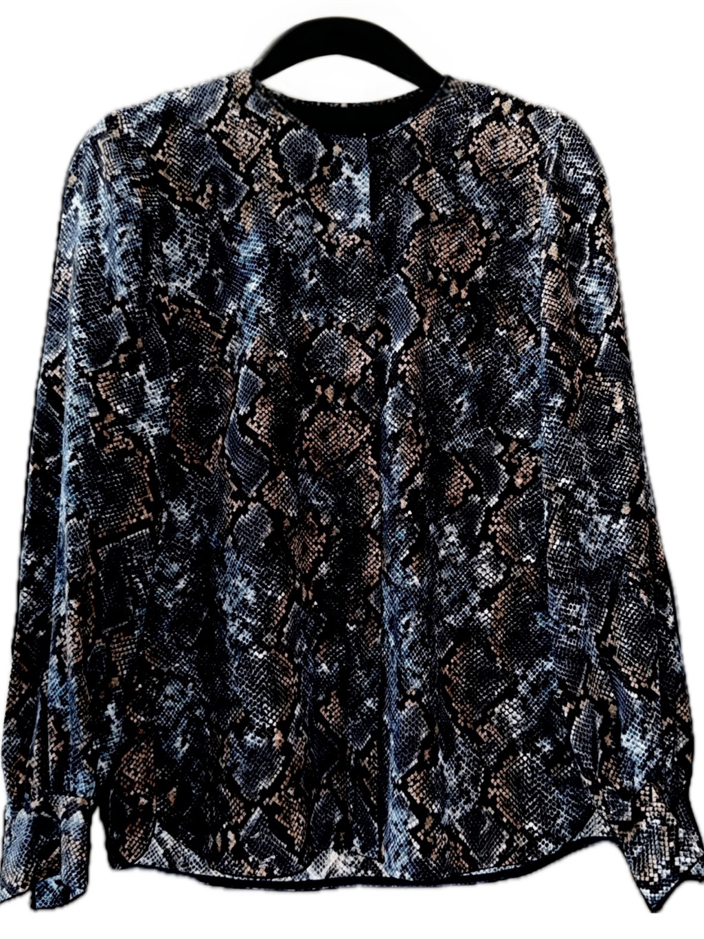 Lafayette 148 New York 100% Silk Snake Print Relaxed Fit Blouse | Women's Xs